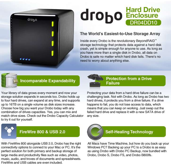 Data Robotics Drobo DR04DD10 at BEST PRICE