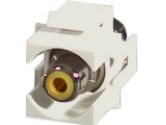 CABLES UNLIMITED CABLES UNLIMITED SNAP-IN YELLOW RCA KEYSTONE MODULE WHITE (Cables to Go: 28745)