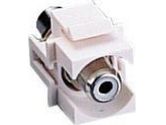 Cables Unlimited Cables To Go Cables To Go RCA AUDIO KEYSTONE INSERT SNAP-IN WHT (CABLES TO GO: 03822)