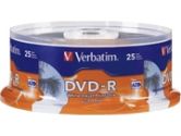 VERBATIM  DVD-R - 4.7 GB - 16X - Inkjet - Hub Printable - White (VERBATIM: 96191)