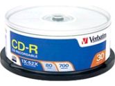 VERBATIM CD-R 80MIN/700MB 52X SURFACE 4X30PK (VERBATIM: 95152-4X30PK)