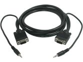 Cables To Go 50ft HD15 Male / Male UXGA Monitor Cable with 3.5mm Audio Jacks (Cables to Go: 43100)