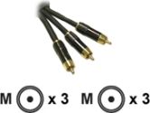 Cables To Go Cables To Go 12FT CABLE A/V 3 RCA M/M IMPACT ACOUS SW RTL (Cables to Go: 45435)