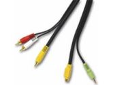 Cables To Go Cables To Go 50FT CBL A/V S-VID/3.5MM TO 3-RCA (Cables to Go: 27994)