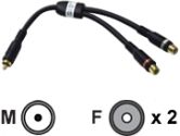 Cables Unlimited Cables To Go Cables To Go 6IN CABLE RCA Y RCA M/(2) RCA F (Cables to Go: 29121)