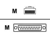 DIGI DIGI Digi International - Digi Crossover adapter - RJ-45 - DB-25 (Digi International: 76000672)