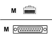 Digi International DIGI DIGI  Crossover adapter - RJ-45  - DB-25  (Digi International: 76000670)