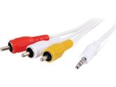 Cables Unlimited Cables To Go Cables To Go  4FT CABLE IPOD COMPAT 3.5MM TO RCA AUDIO/VIDEO (Cables to Go: 35510)