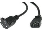 CABLES UNLIMITED CABLES UNLIMITED Power cable - Power IEC 320 - Male - power NEMA 5-15 - Female - 3 feet - UL - Bl (CABLES TO GO: 03132)