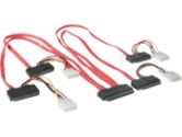 CABLES UNLIMITED CABLES UNLIMITED 1M SAS 32-PIN TO 4 SATA 22-PIN+4-PIN (Cables to Go: 10253)