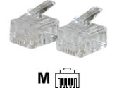 CABLES UNLIMITED CABLES UNLIMITED  RJ11 6X4 MOD PLUG FOR RND SOLID CBL 10PK (CABLES TO GO: 27560)