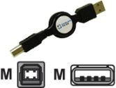 CABLES UNLIMITED CABLES UNLIMITED 0.8M RETRACT USB 2.0 A/B CBL (CABLES TO GO: 28287)