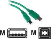 CABLES UNLIMITED CABLES UNLIMITED  3M USB 2.0 A/B CBL GRN (CABLES TO GO: 35669)