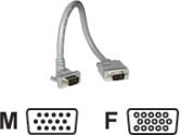 Cables To Go Cables To Go 1FT HD15 M/F SXGA EXT CABLE W/90 DEG (Cables to Go: 52007)