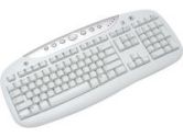 Logitech 967452-0403 Office Pro PS2 Keyboard White (LOGITECH: 967452-0403)