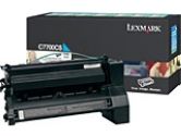 Lexmark C770, C772 Cyan Return Program Print Cartridge (Lexmark International: C7700CS)