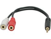 Cables To Go CTG 6" 3.5mm Stereo Plug to 3.5mm Stereo Jack x2 (Cables to Go: 18843)