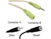 Cables To Go - 12' 3.5mm Beige Stereo Audio Cable with Male to Female Connectors (CABLES TO GO: 27409)