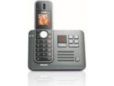 Philips SE745 DECT 6.0 Digital Cordless Phone TAD Color LCD SIM-CARD Full Duplex Spk 1 Handset Black (PHILIPS: SE7451B/37)