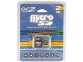 OCZ MicroSD 2GB OCZMSD3A-2G Micro Secure Digital Flash Card W/ MINI/SD Adapter