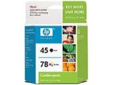 HP 45A/78D Black And Tri-Color Print Cartridge Combo Pack (Hewlett-Packard: C8788FC#140)