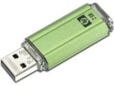 HP V120W 2GB USB Flash Drive - 15MB/sec Read, 4MB/sec Write, USB 2.0, Green/Gray (HP: V120WA2GB)