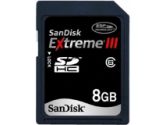 SanDisk Extreme III 8GB Secure Digital High-Capacity (SDHC) Flash Card (SanDisk: SDSDRX3-8192-A21)