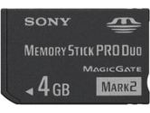 SONY 4GB Memory Stick Pro Duo (MS Pro Duo) Flash Card (Sony: MS-MT4G)