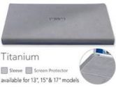 Sonnet 2FIT Titanium Microfiber Notebook Sleeve & Screen Protector for 17N Macbook Pro Notebooks (SONNET TECHNOLOGIES: 2FIT-17T)