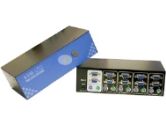 Linkskey LKV-DM04SK KVM Switch - 4-Port, Dual-VGA, PS/2 (Linkskey: LKV-DM04SK)