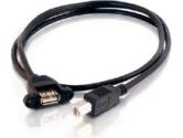 CTG 6 USB 2.0 A Female to B Male Panel Mount Cable (Cables To Go: 28065)