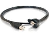 CTG 3ft USB 2.0 A Male to A Female Panel Mount Cable (Cables to Go: 28064)