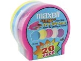 Maxell CD Disc Case Shells, Coloured 20-pack (Maxell: 190073)