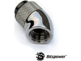 Bitspower Black Sparkle Single G1/4 Rotary 45 Degree Angled Fitting Adapter G1/4 Threaded