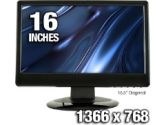 AOC 1619Sw1 16 Widescreen LCD Monitor - 8ms, 1366x768, 60Hz, 500:1 Native, VGA, Black (AOC: 1619Sw1)