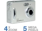 Vuescape 11011219 Digital Camera - 5 Megapixel, 4x Digital Zoom, Silver (Vuescape: 11011219)