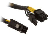 Works 6 Pin PCI-E to 6+2 Pin PCI-E Extension Cable Sleeved (Works: CB-6M-68F)