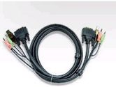 DVI USB cable - USB A Type, Audio Plugs, DVI - USB B Type, Audio Plugs, DVI (Aten Technologies: 2L7D02U)