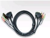 DVI USB cable - USB A Type, Audio Plugs, DVI  - USB B Type, Audio Plugs, DVI (Aten Technologies: 2L7D02U)