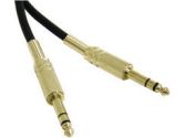 Audio Cable - TRS - Male - TRS - Male - 3 feet - Black - Shielded (Cables To Go: 40072)