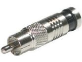 Cable Connector - RCA - Male - Chrome (Cables To Go: 41119)