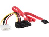 StarTech 18" Right Angle SATA Cable with LP4 Adapter (Startech Computer Products: SATA18POWRA)