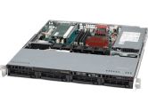 1U Rack-mountable 1 x 410W 1 x External, 4 x HDD - Black (Supermicro Computer, Inc: CSE-813MT-410CB)