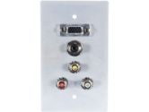 SG HD15 3.5MM A/V WALLPLATE ALUMINUM (Cables To Go: 40490)