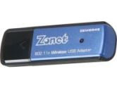 ZONET NETWORK DEVICE ZEW2545  802.11N WIRELESS USB ADAPTER PEN DRIVE RETAIL (Zonet Usa Corporation: ZEW2545)