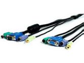 3.05m - 1 x D-Sub , 2 x mini-DIN, 1 x 3.5mm - Extension Cable - Black (Startech Computer Products: 4N1PSEXT10BK)