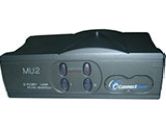 CONNECTGEAR MU2 2 PORT USB KVM SWITCH KB MS MONITOR WITH CABLE KITS RETAIL (ConnectGear: MU2)