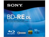 BLU-RAY DISC RW,1X-2X SPD,50GB,BARE DISC (Sony Corporation: BNE50RH)