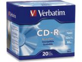 CD-R - 80 M - 700 MB - 52X - SLIM CASE (Verbatim Corporation, Inc: 94936-10X20PK)