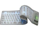 USB WASHABLE ROLLUP SILENT KEYD WHITE (UNOTRON: FTB10)